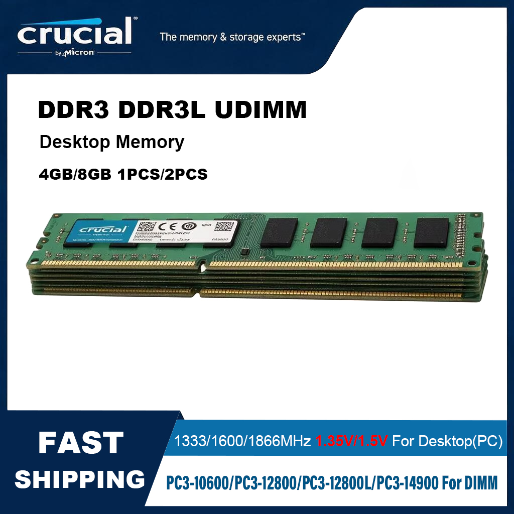 Memory Ram Upgrade - Mémoire vive Crucial DDR3 pour ordinateur