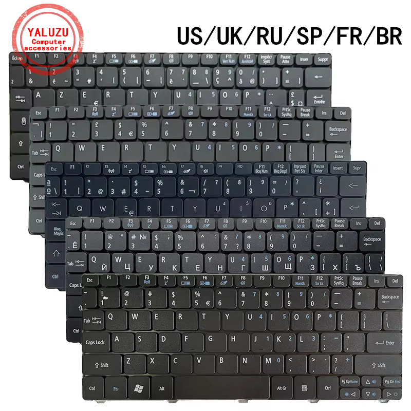 Laptop Accessories Acer - Clavier d'ordinateur portable US/UK/RU/SP/FR/BR, pour ACER