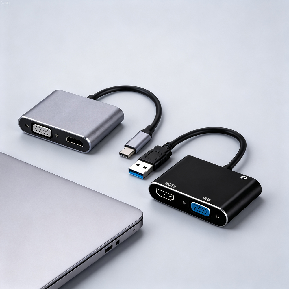 Hdmi Vga Adapter - Adaptateur USB 3.0/TYPE-C vers HDMI VGA