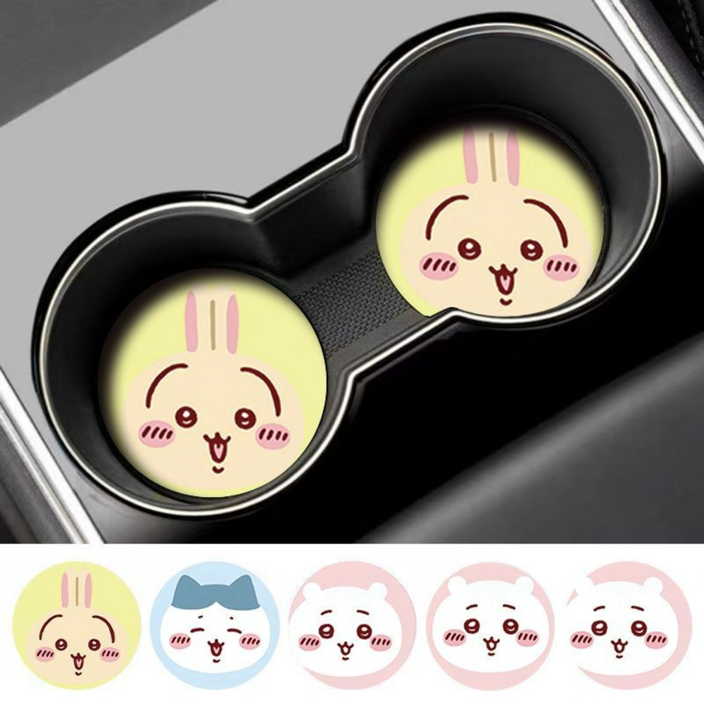 Laptop Accessories Cute - 2 tapis antidérapants pour voiture Chiikawa,