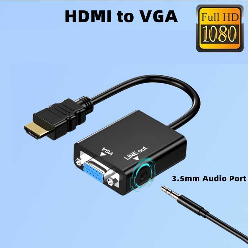 Hdmi Vga Adapter - Convertisseur HDMI vers VGA avec Audio