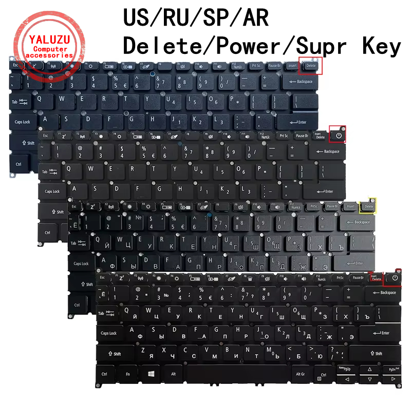 Laptop Accessories Acer - Clavier d'ordinateur portable US/RU/SP/AR pour ACER