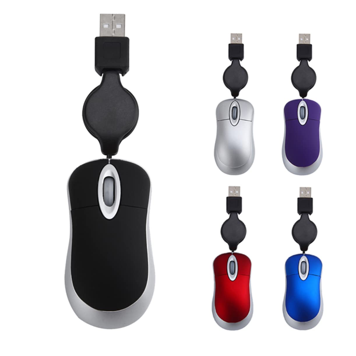 Laptop Electronics Accessories - Mini souris optique portable, câble USB