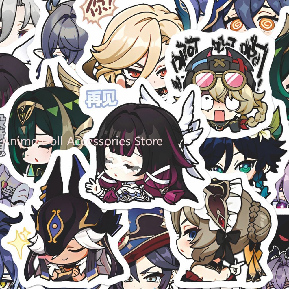 Laptop Accessories And Parts - 64 autocollants Genshin Impact Moon Maiden,