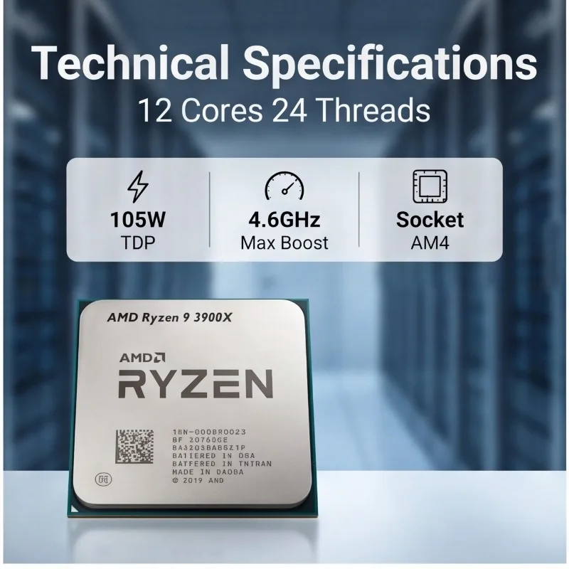 Processeur AMD Ryzen 9 3900X,  - Amd Cpu Ryzen 9 avis et prix