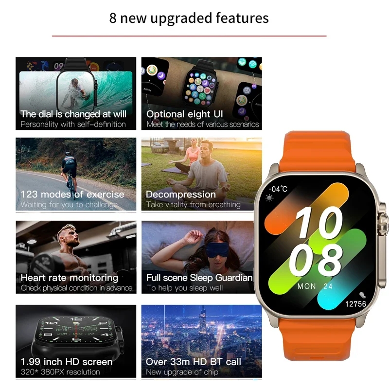 Montre connectée T900 Ultra 2  - Wrist Rest Gel avis et prix